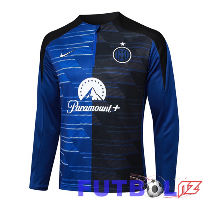 Sudadera De Entrenamiento Inter Milan Azul Negro 2024/2025