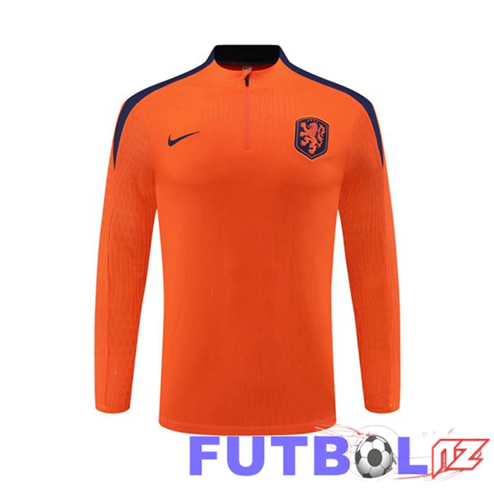 Sudadera De Entrenamiento Países Bajos Naranja 2024/2025