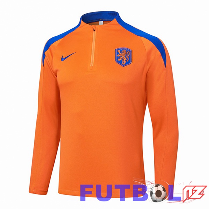 Sudadera De Entrenamiento Países Bajos Naranja 2024/2025