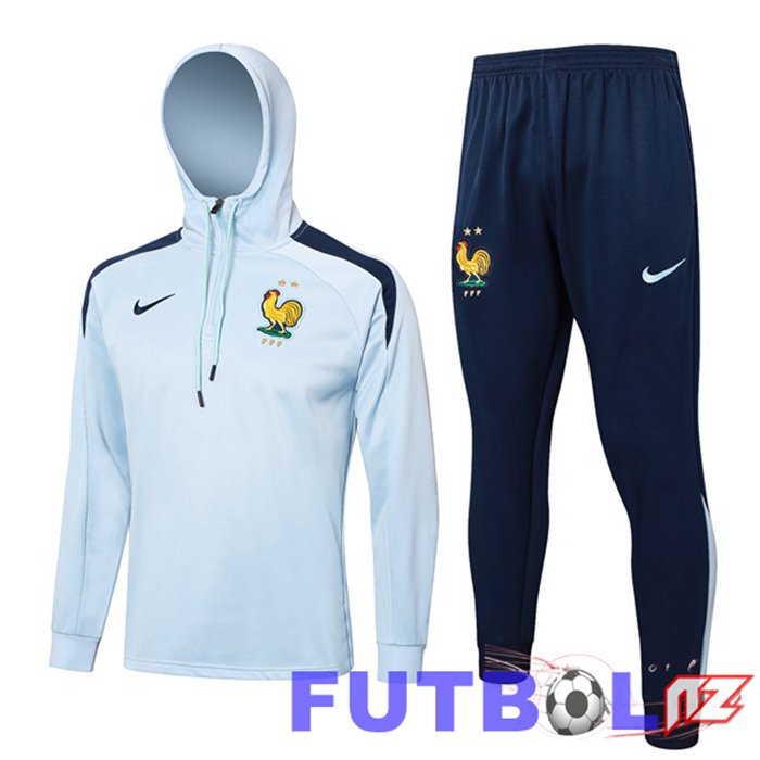 Chandal Futbol - Sudadera Con Capucha Francia Azul 2024/2025