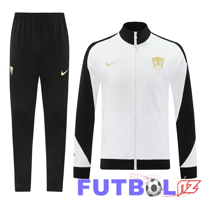 Chandal Equipos De Futbol - Chaqueta Pumas UNAM Blanco 2024/2025