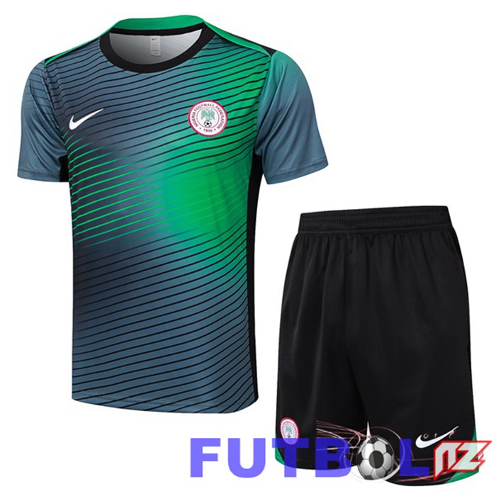 Camiseta Entrenamiento Nigeria + Cortos Verde Negro 2024/2025 Camiseta Entrenamiento Nigeria + Cortos Verde Negro 2024/2025
