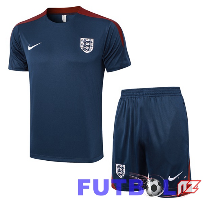 Camiseta Entrenamiento Inglaterra + Cortos Azul Real 2024/2025