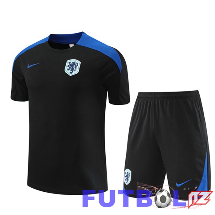Camiseta Entrenamiento Países Bajos + Cortos Negro 2024/2025