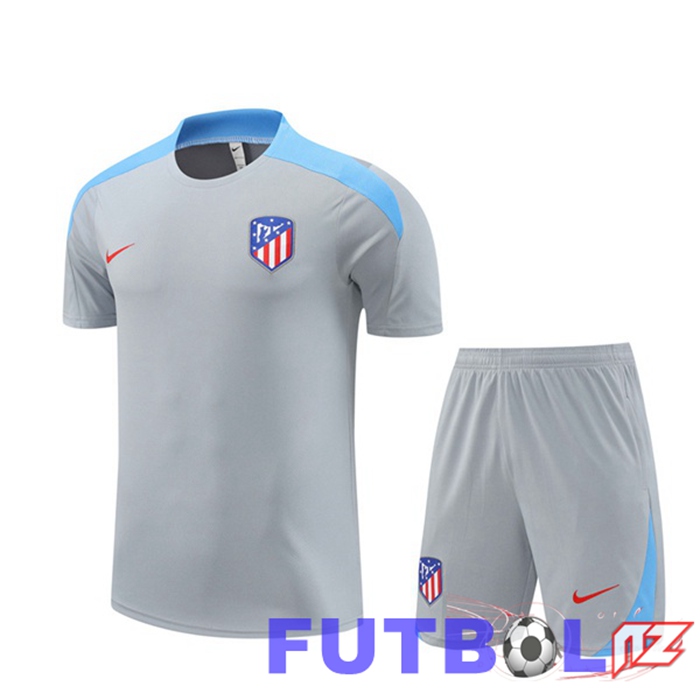 Camiseta Entrenamiento Atletico Madrid + Cortos Gris 2024/2025