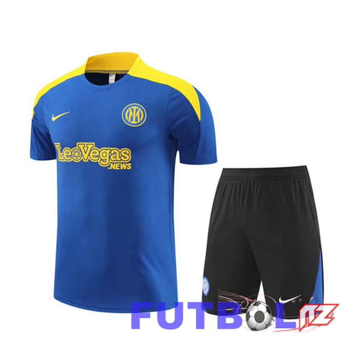 Camiseta Entrenamiento Inter Milan + Cortos Azul 2024/2025