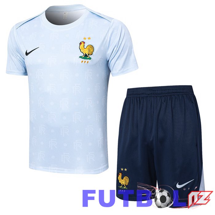 Camiseta Entrenamiento Francia + Cortos Azul 2024/2025