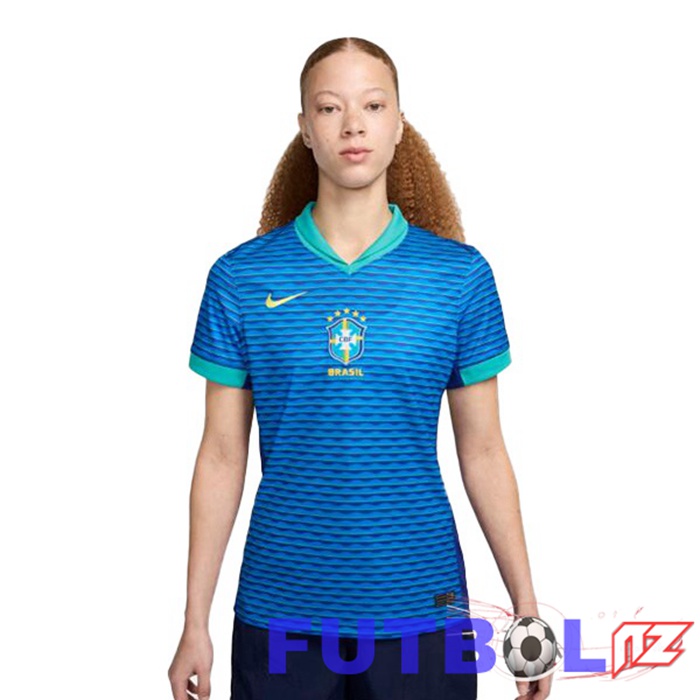 Camiseta Equipe Brasil Mujer Segunda Azul 2024/2025 Camiseta Equipe Brasil Mujer Segunda Azul 2024/2025
