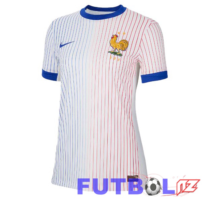 Camiseta Equipe Francia Mujer Segunda Blanco 2024/2025