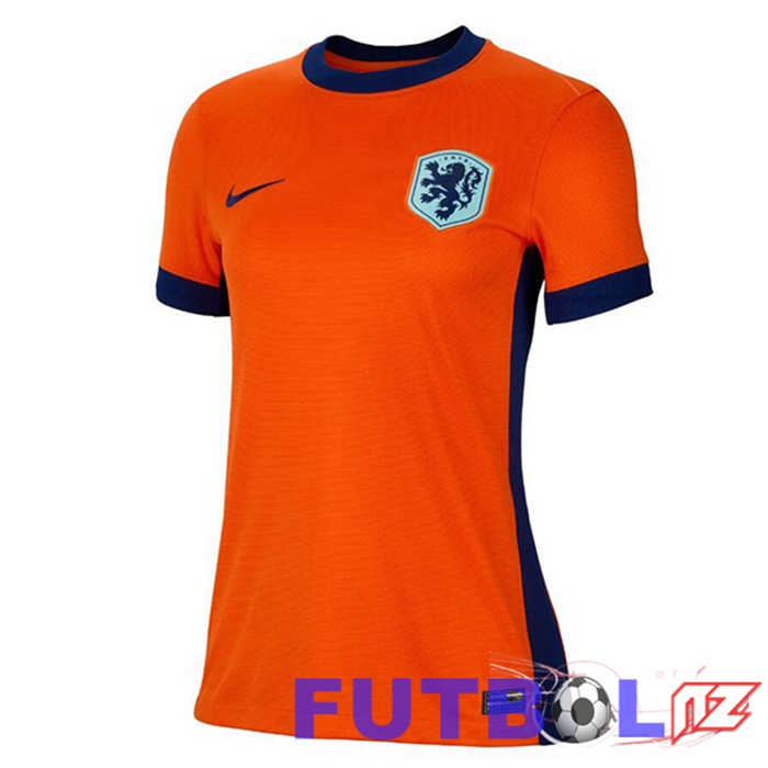 Camiseta Equipe Países Bajos Mujer Primera Naranja 2024/2025
