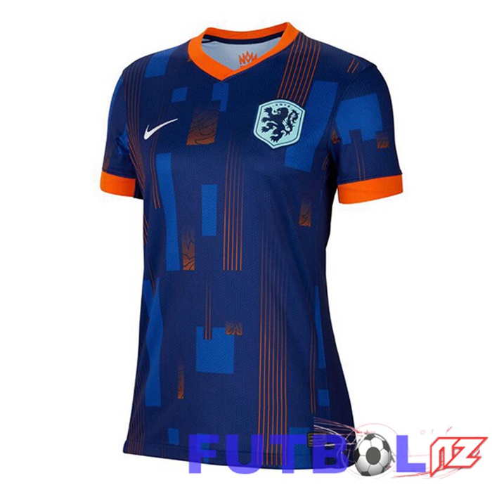 Camiseta Equipe Países Bajos Mujer Segunda Azul Real 2024/2025