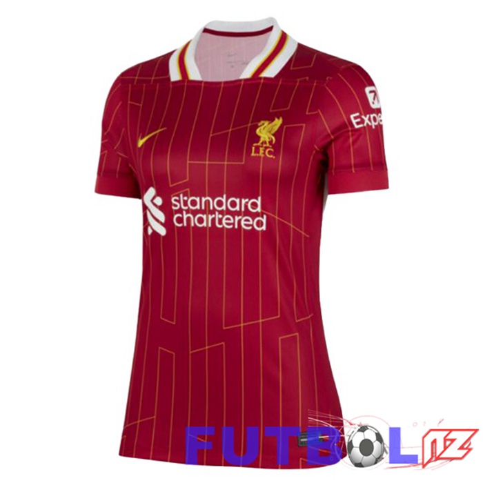 Camisetas De Futbol FC Liverpool Mujer Primera Rojo 2024/2025