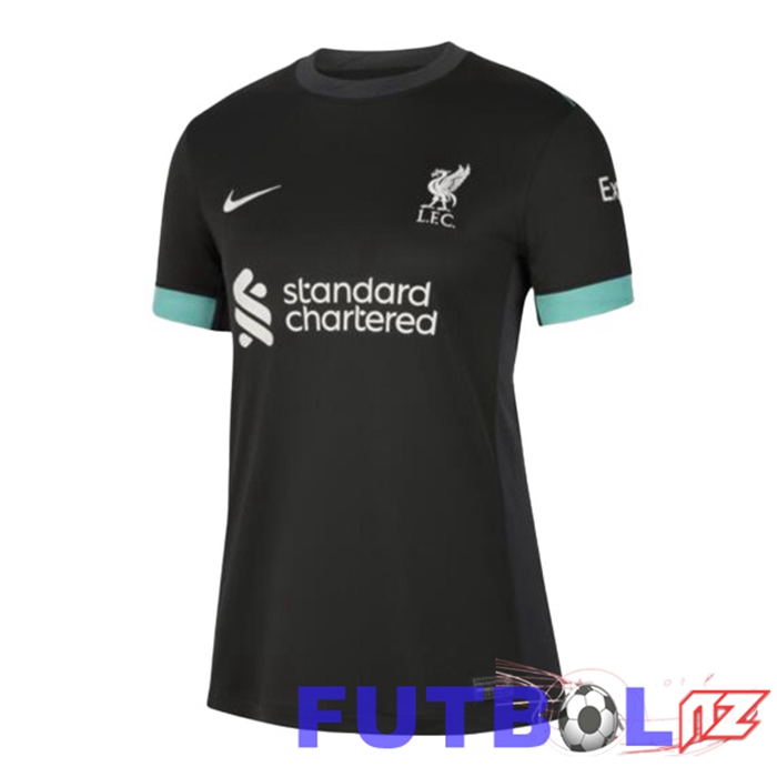 Camisetas De Futbol FC Liverpool Mujer Segunda Negro 2024/2025