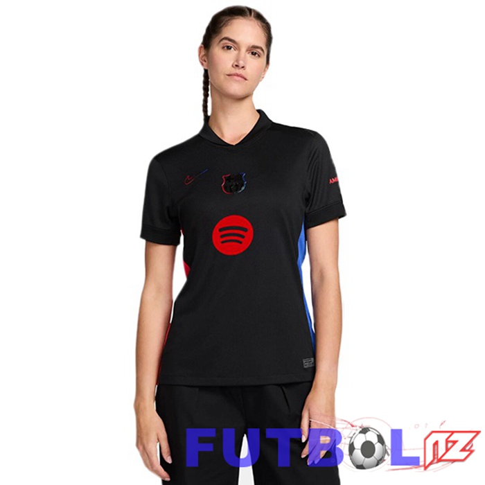 Camisetas De Futbol FC Barcelona Mujer Segunda Negro 2024/2025