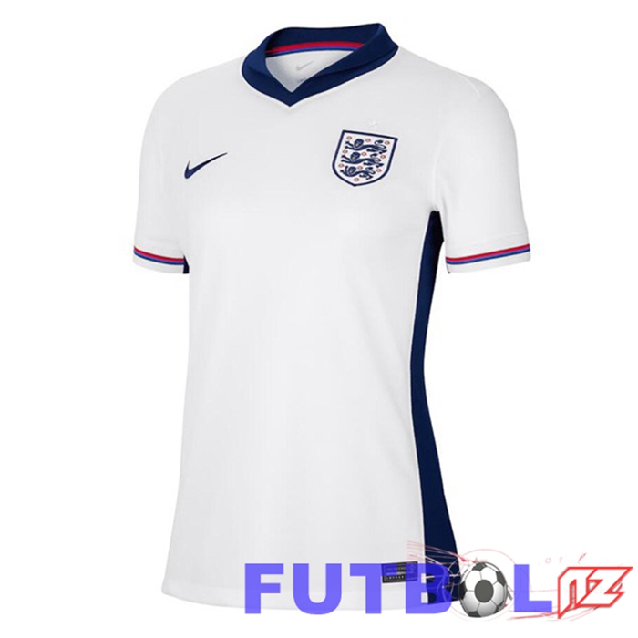 Camiseta Equipe Inglaterra Mujer Primera Blanco 2024/2025
