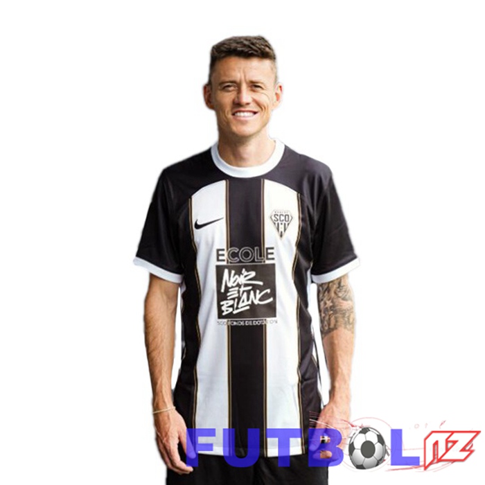Camisetas De Futbol Angers SCO Primera Negro Blanco 2024/2025