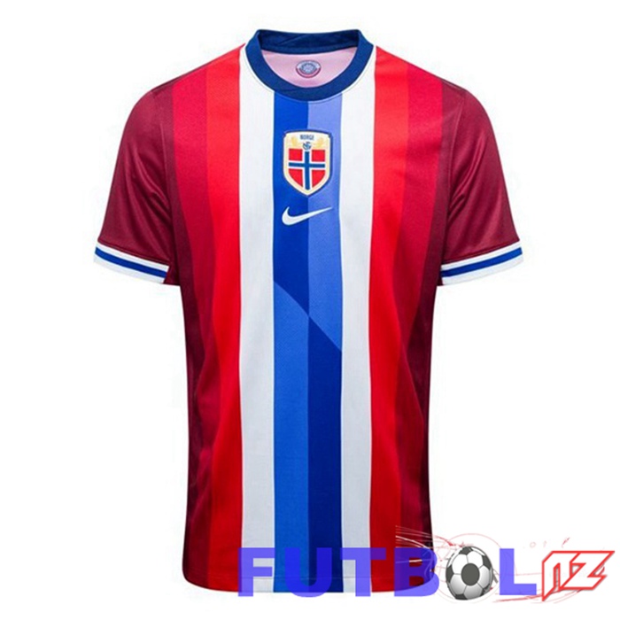 Camiseta Nacional Noruega Primera Rojo Azul 2024/2025