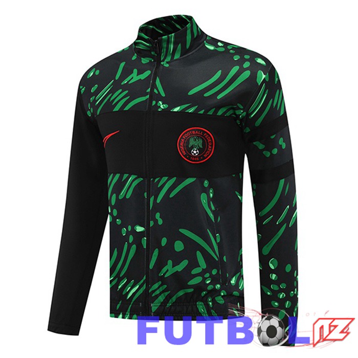 Chaquetas Futbol Nigeria Negro Verde 2024/2025 Chaquetas Futbol Nigeria Negro Verde 2024/2025