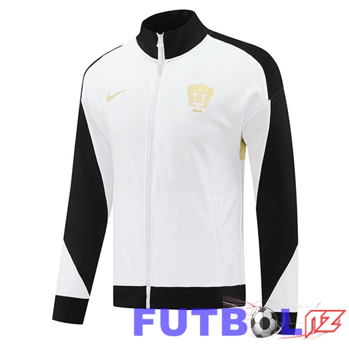 Chaquetas Futbol Pumas UNAM Blanco 2024/2025