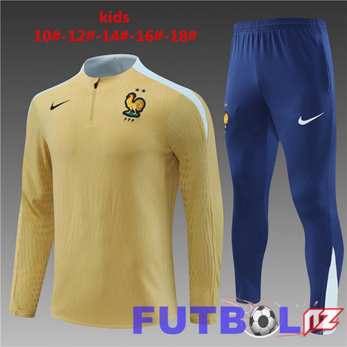 Chandal Equipos De Futbol Francia Ninos Amarillo 2024/2025