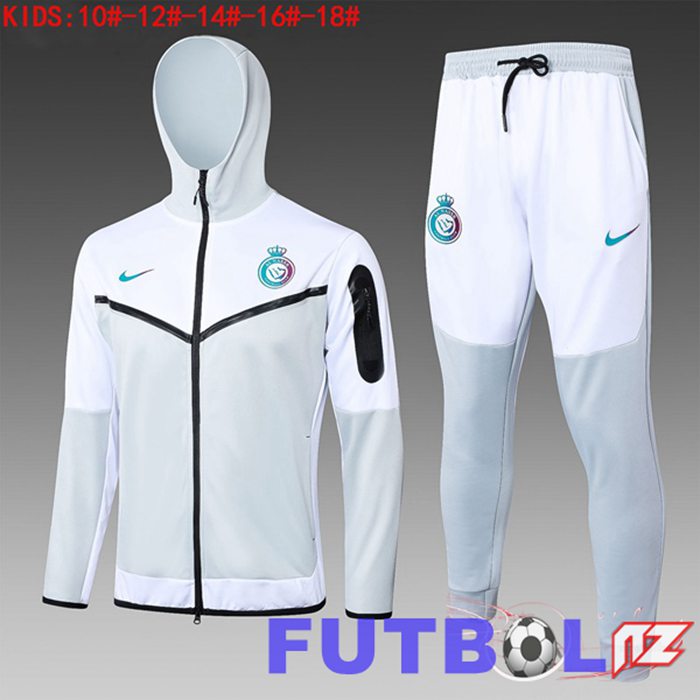 Chaqueta Con Capucha Chandal Futbol Al-Nassr FC Ninos Blanco 2024/2025