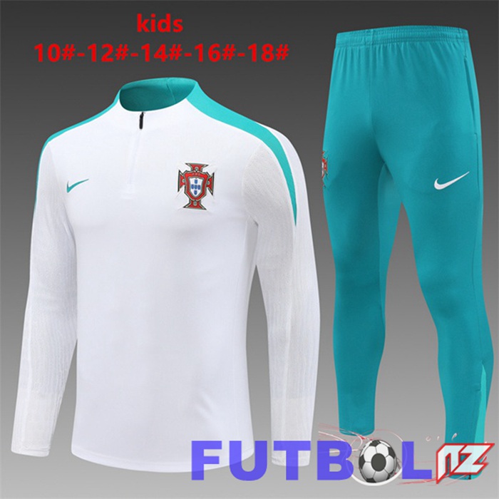 Chandal Equipos De Futbol Portugal Ninos Blanco 2024/2025