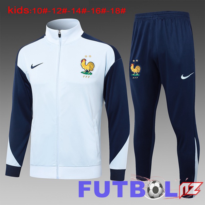 Chandal Equipos De Futbol - Chaqueta Francia Ninos Azul 2024/2025