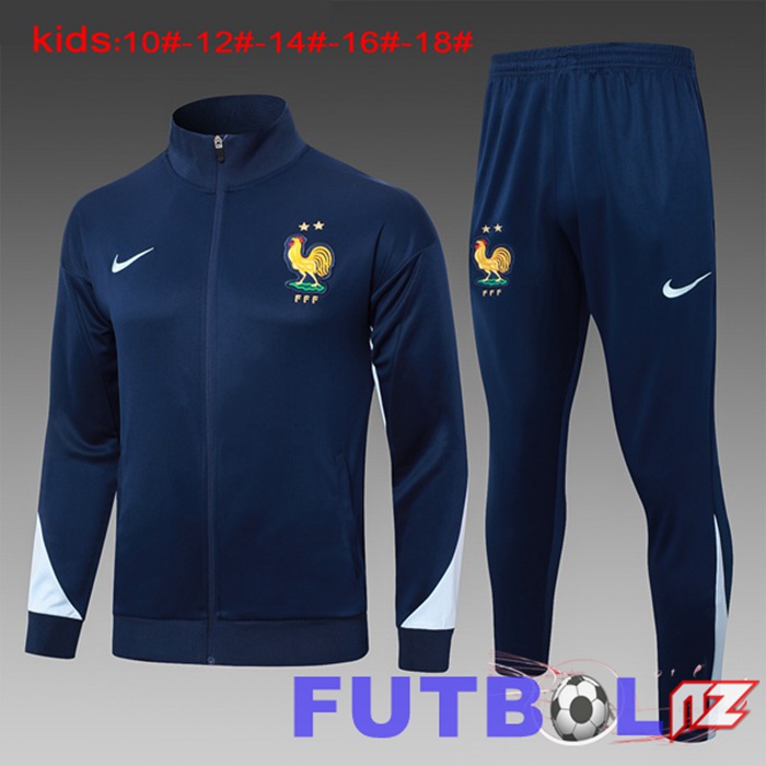 Chandal Equipos De Futbol - Chaqueta Francia Ninos Azul Real 2024/2025