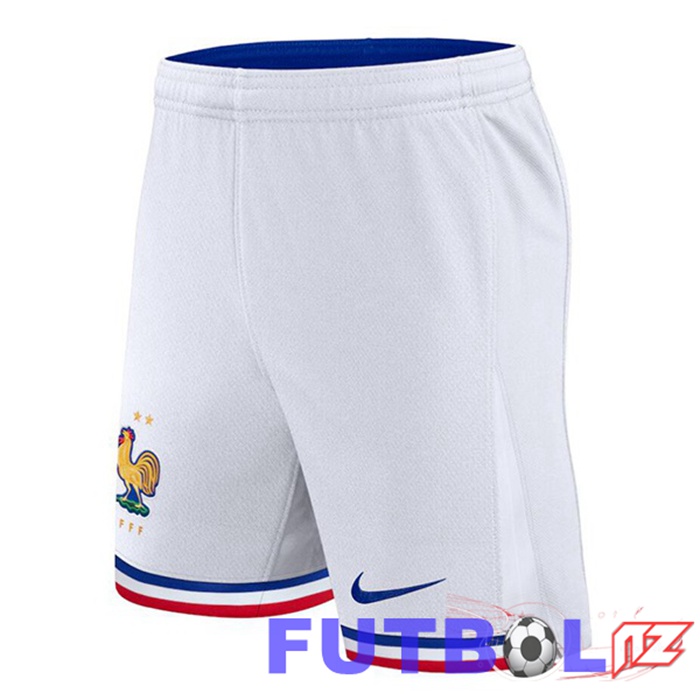 Cortos de Futbol Francia Primera Blanco 2024/2025 Cortos de Futbol Francia Primera Blanco 2024/2025