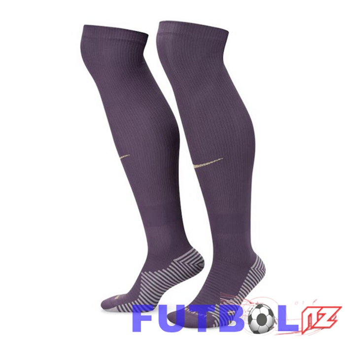 Calcetines De Futbol Inglaterra Segunda Púrpura 2024/2025 Calcetines De Futbol Inglaterra Segunda Púrpura 2024/2025
