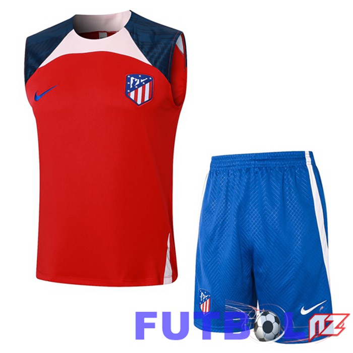 Chalecos Futbol Atletico Madrid + Cortos Rojo 2024/2025 Chalecos Futbol Atletico Madrid + Cortos Rojo 2024/2025