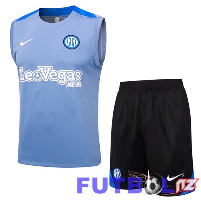 Chalecos Futbol Inter Milan + Cortos Azul 2024/2025