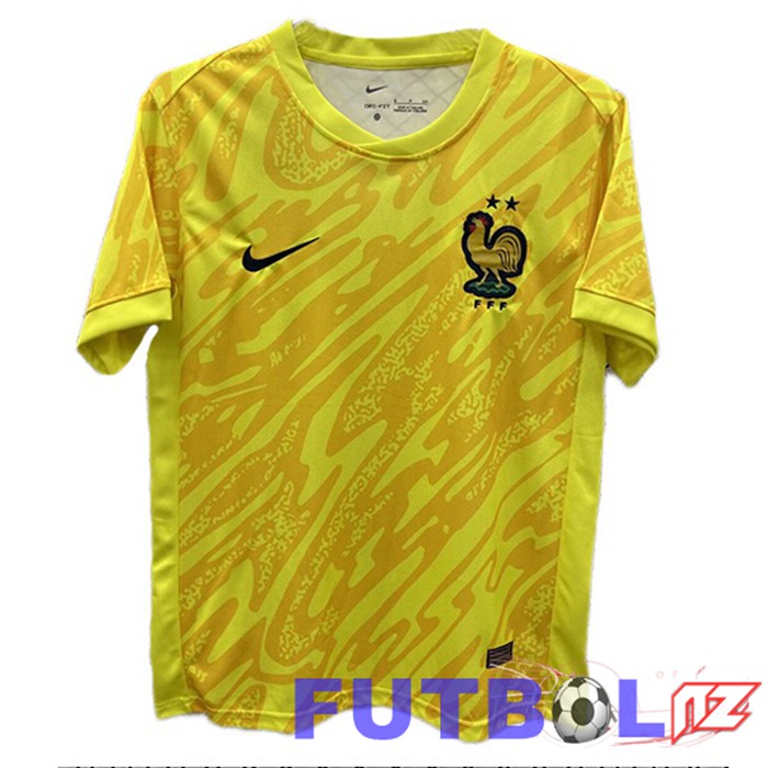 Camiseta Equipe Francia Portero Amarillo UEFA Euro 2024