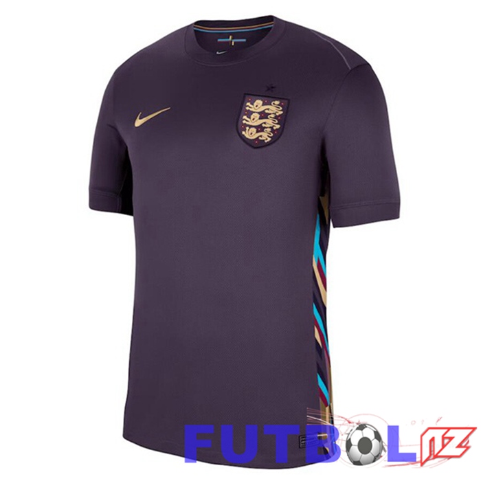 Camiseta Equipe Inglaterra Segunda Púrpura UEFA Euro 2024