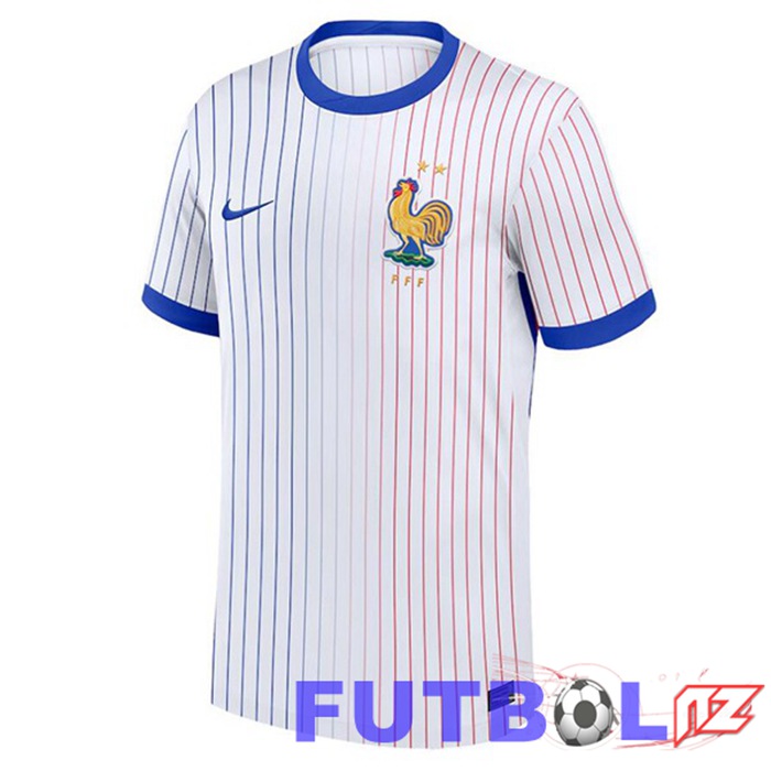 Camiseta Equipe Francia Segunda Blanco UEFA Euro 2024