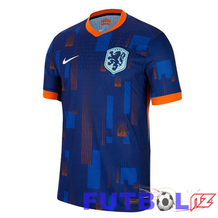 Camiseta Equipe Países Bajos Segunda Azul Real UEFA Euro 2024