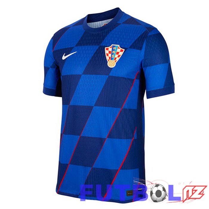 Camiseta Nacional Croacia Segunda Azul UEFA Euro 2024