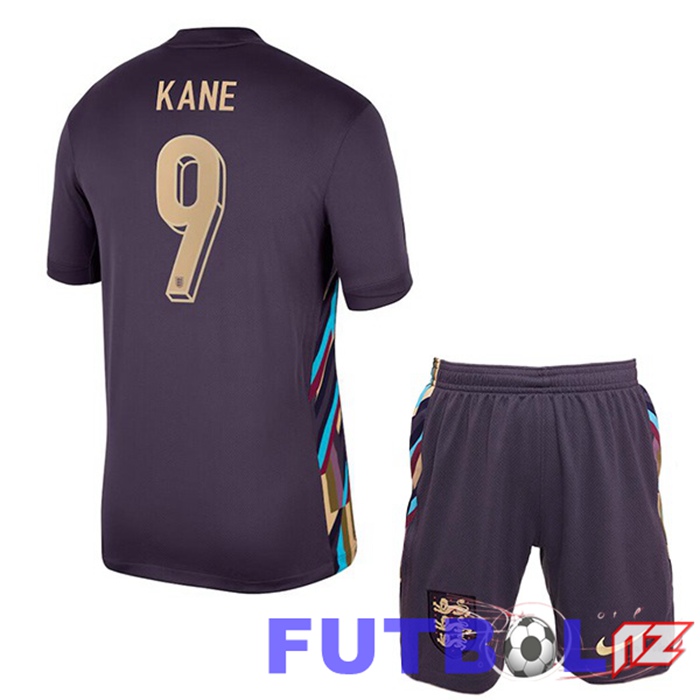 Camiseta Equipe Inglaterra (Kane 9) Ninos Segunda Púrpura UEFA Euro 2024