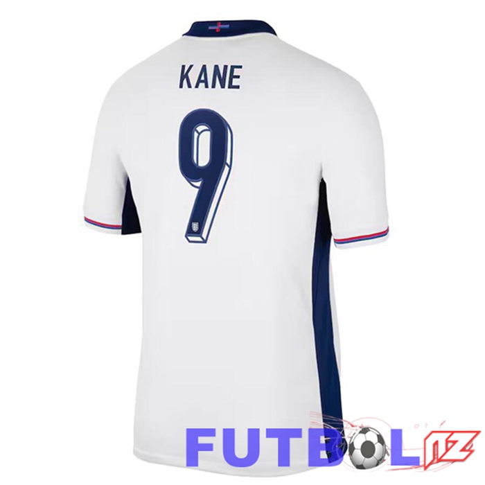 Camiseta Equipe Inglaterra (Kane 9) Primera Blanco UEFA Euro 2024