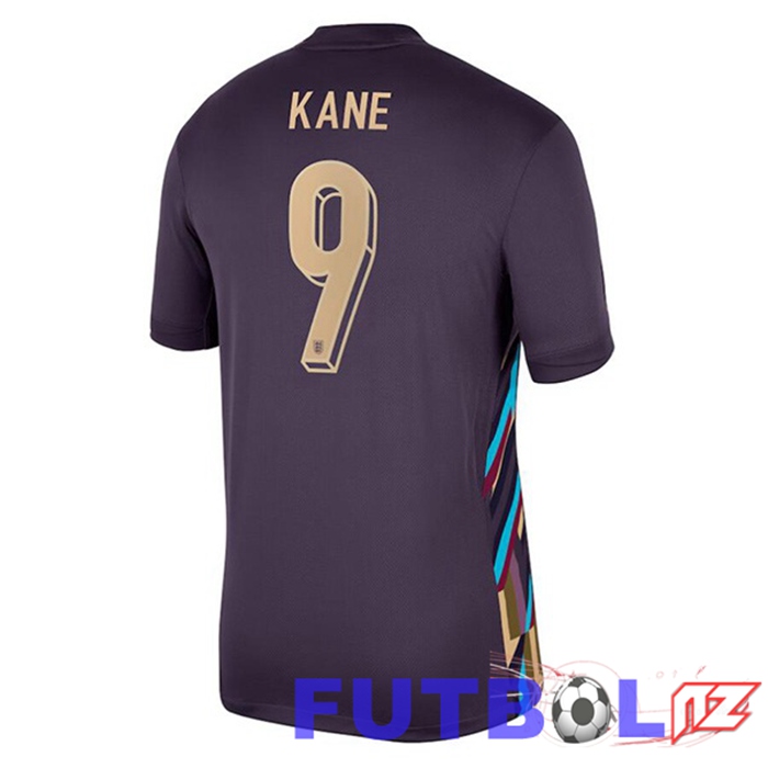 Camiseta Equipe Inglaterra (Kane 9) Segunda Púrpura UEFA Euro 2024
