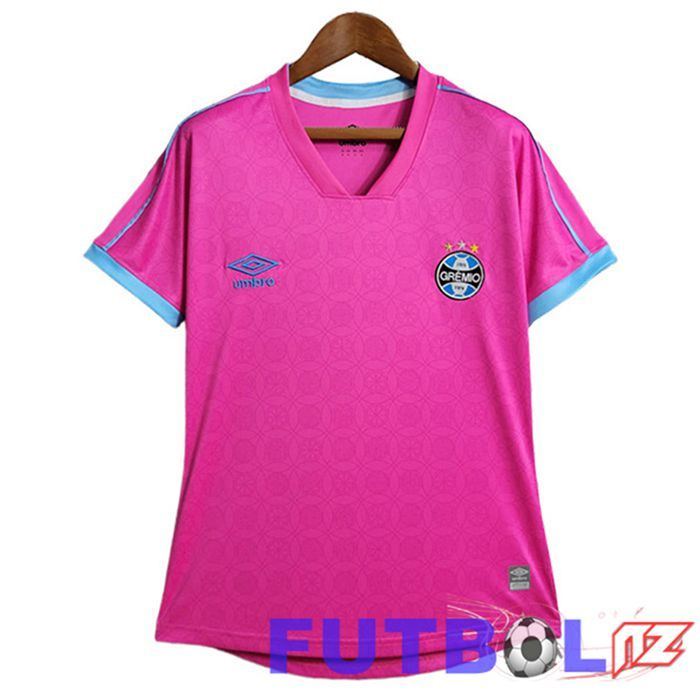 Camisetas De Futbol Gremio Mujer Rosa 2023/2024 Camisetas De Futbol Gremio Mujer Rosa 2023/2024