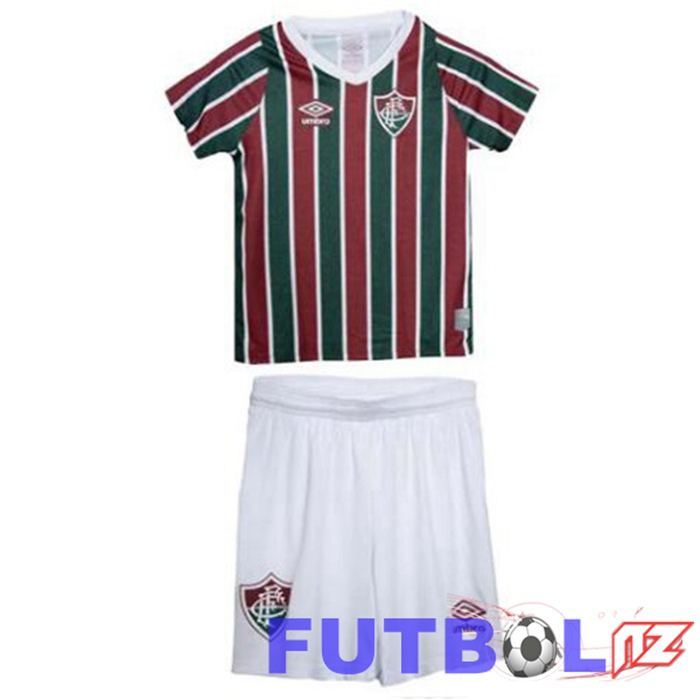 Camisetas De Futbol Fluminense Ninos Primera Rojo Verde 2024/2025