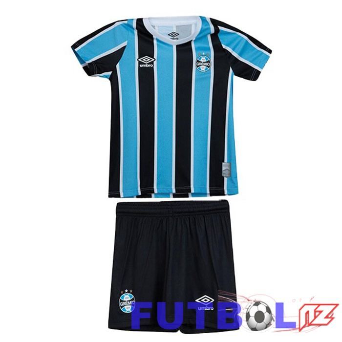 Camisetas De Futbol Gremio Ninos Primera Negro Azul 2024/2025