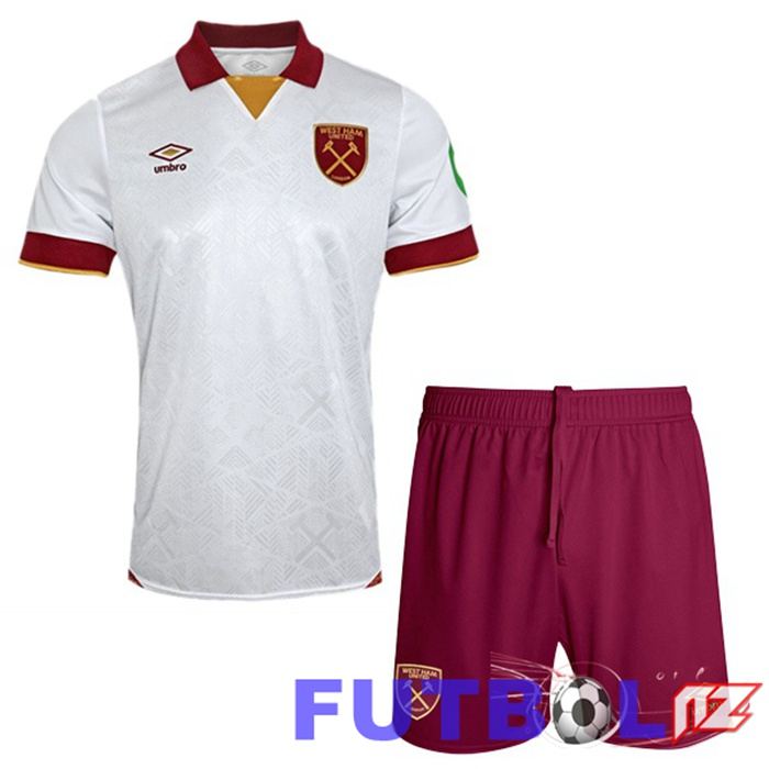 Camisetas De Futbol West Ham United Ninos Tercera Blanco 2024/2025