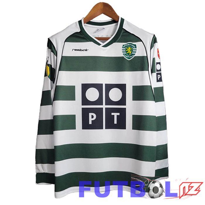 Camisetas De Futbol Sporting CP Retro Primera Manga Larga 2001/2003