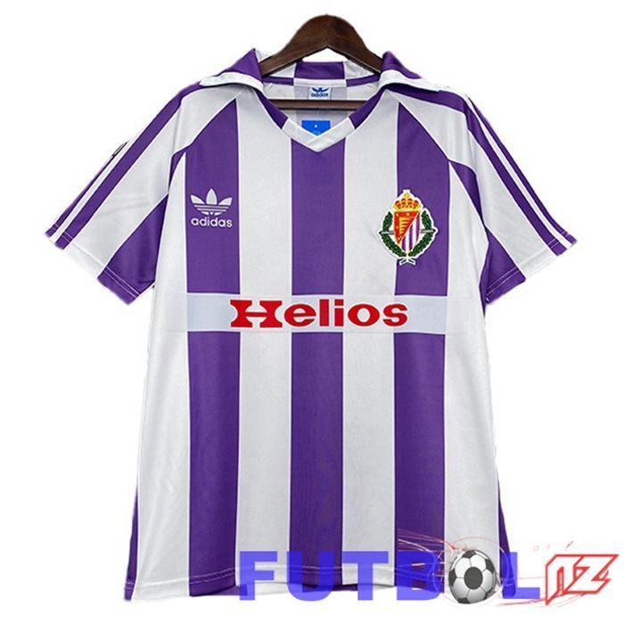 Camisetas De Futbol Real Valladolid Retro Primera Púrpura Blanco 1984