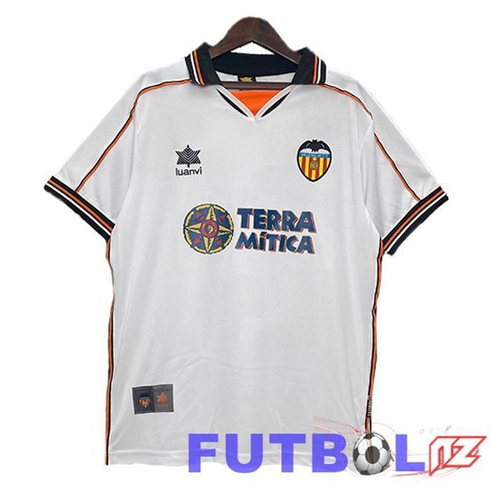 Camisetas De Futbol Valencia CF Retro Primera Blanco 1999-2000