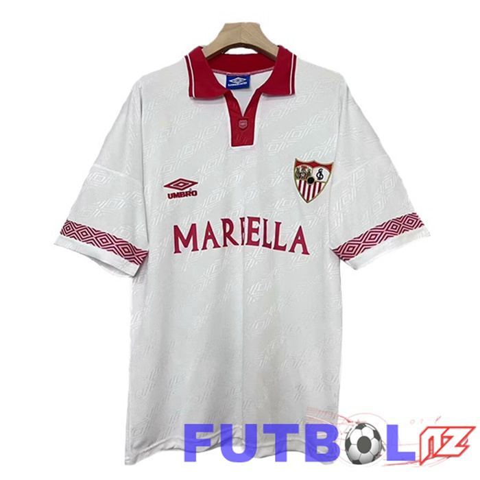 Camisetas De Futbol Sevilla FC Retro Primera Blanco 1994-1996