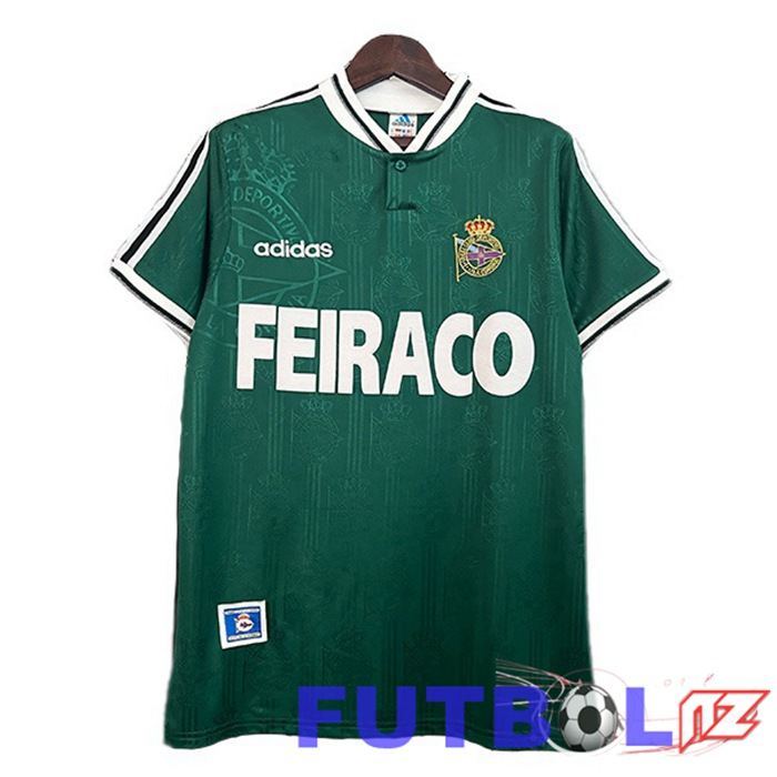 Camisetas De Futbol Deportivo La Coruna Retro Segunda Verde 1999-2000