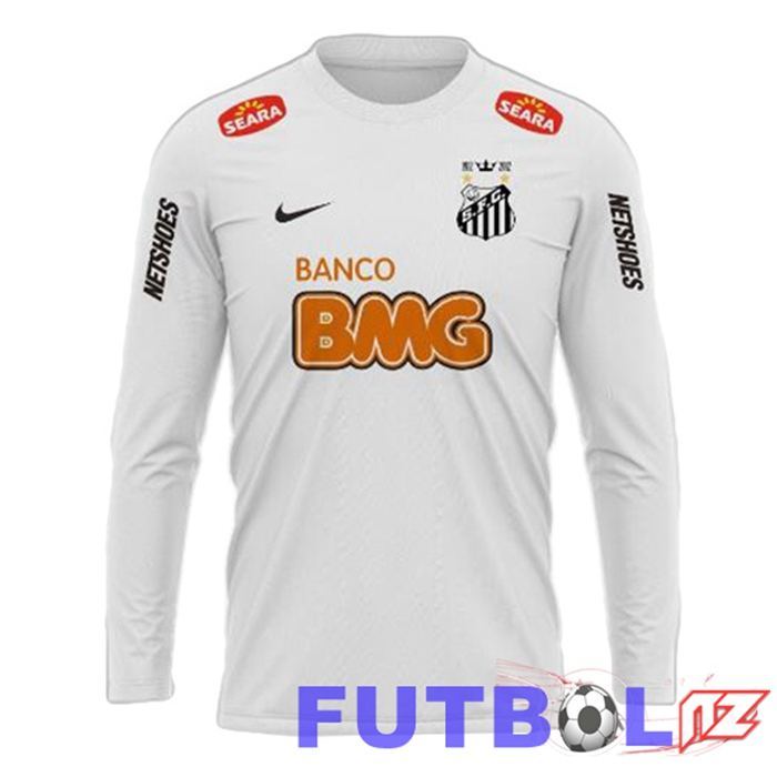 Camisetas De Futbol Santos FC Retro Primera Manga Larga Blanco 2011-2012 Camisetas De Futbol Santos FC Retro Primera Manga Larga Blanco 2011-2012